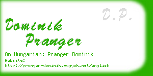 dominik pranger business card